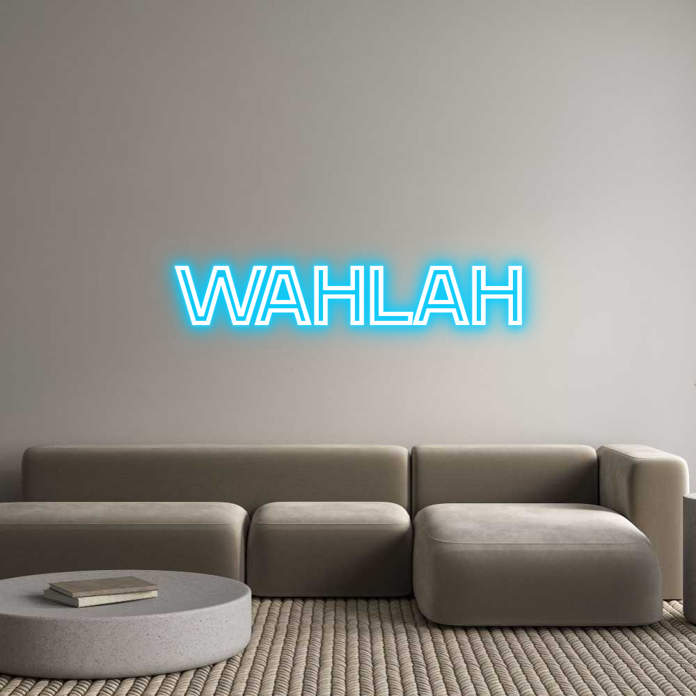 Custom Neon Text - Wahlah