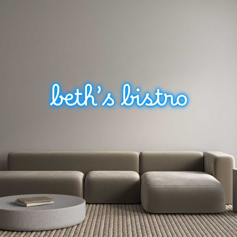 Custom Neon Text - beth’s bistro