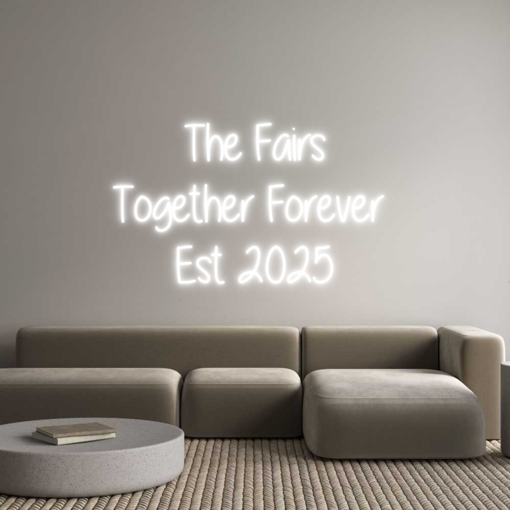 Custom Neon Text - The Fairs
To...
