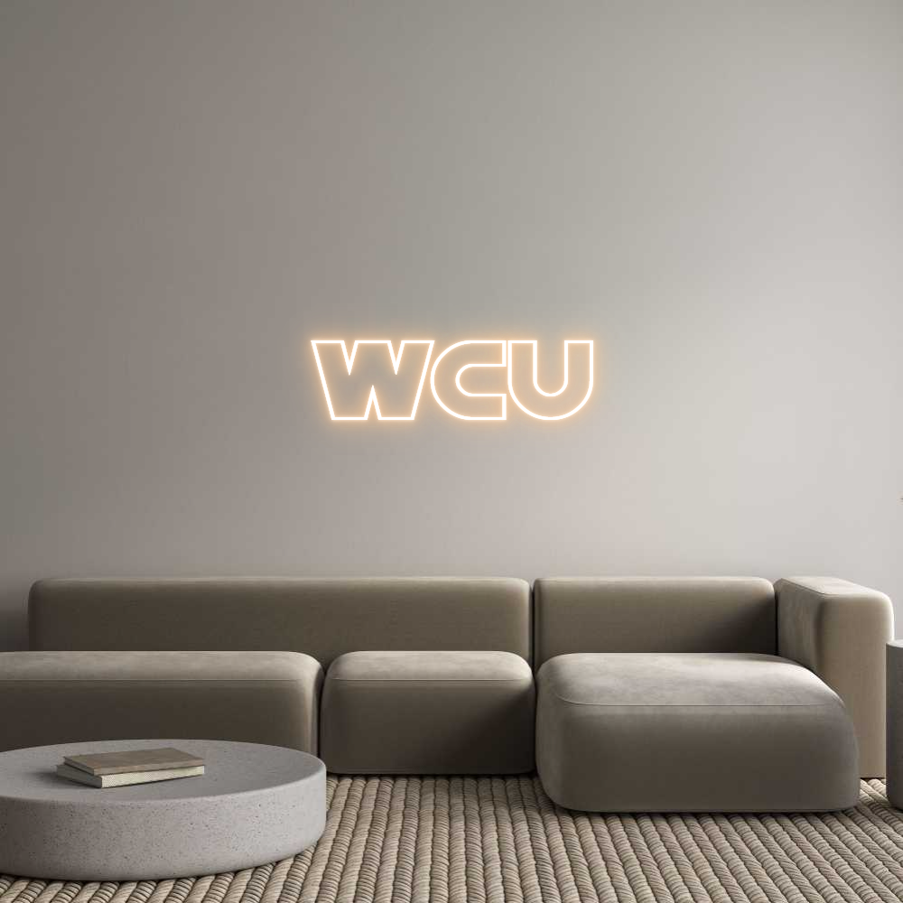 Custom Neon Text - WCU