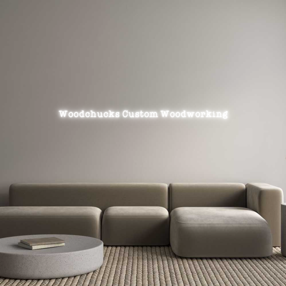 Custom Neon Text - Woodchucks Cu...