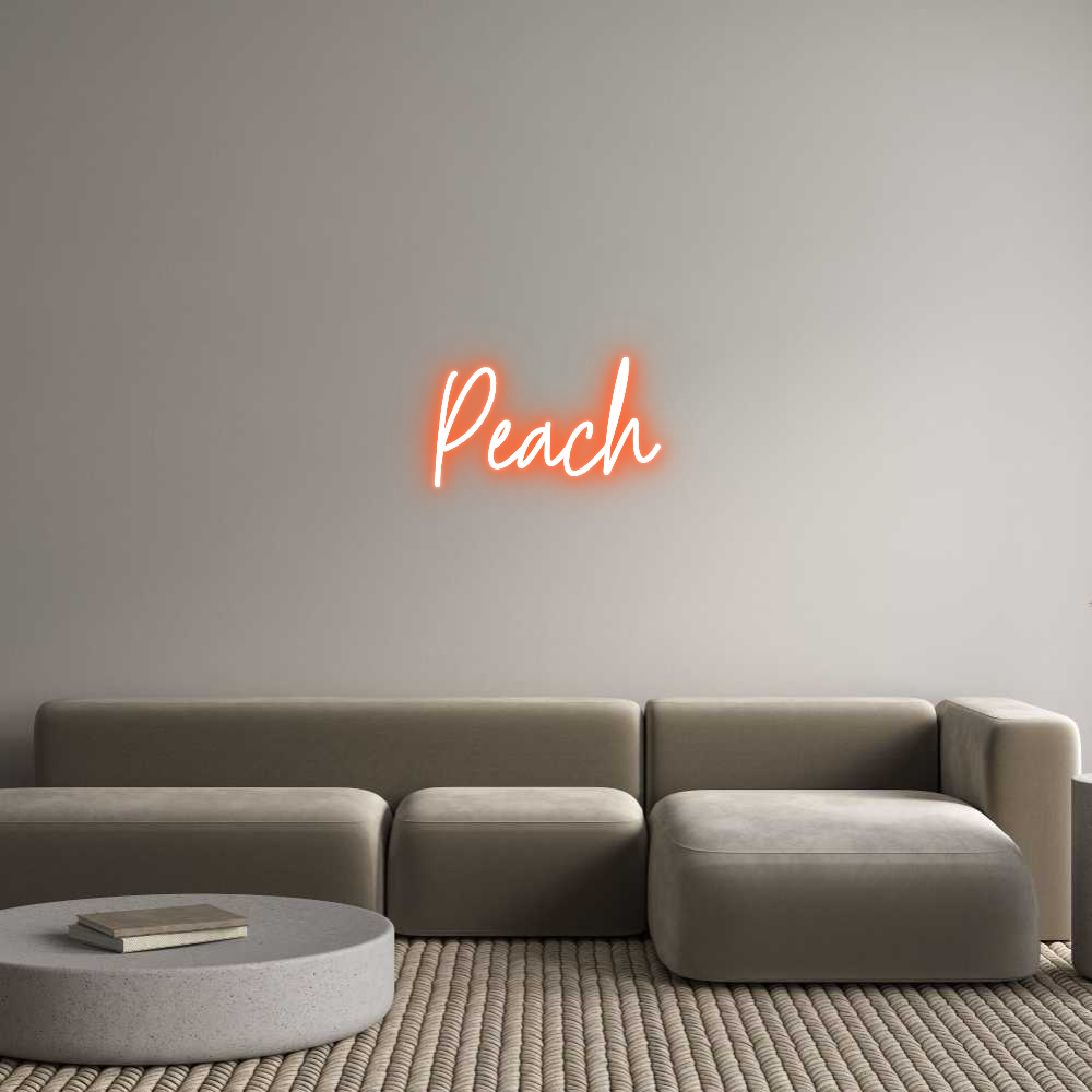 Custom Neon Text - Peach