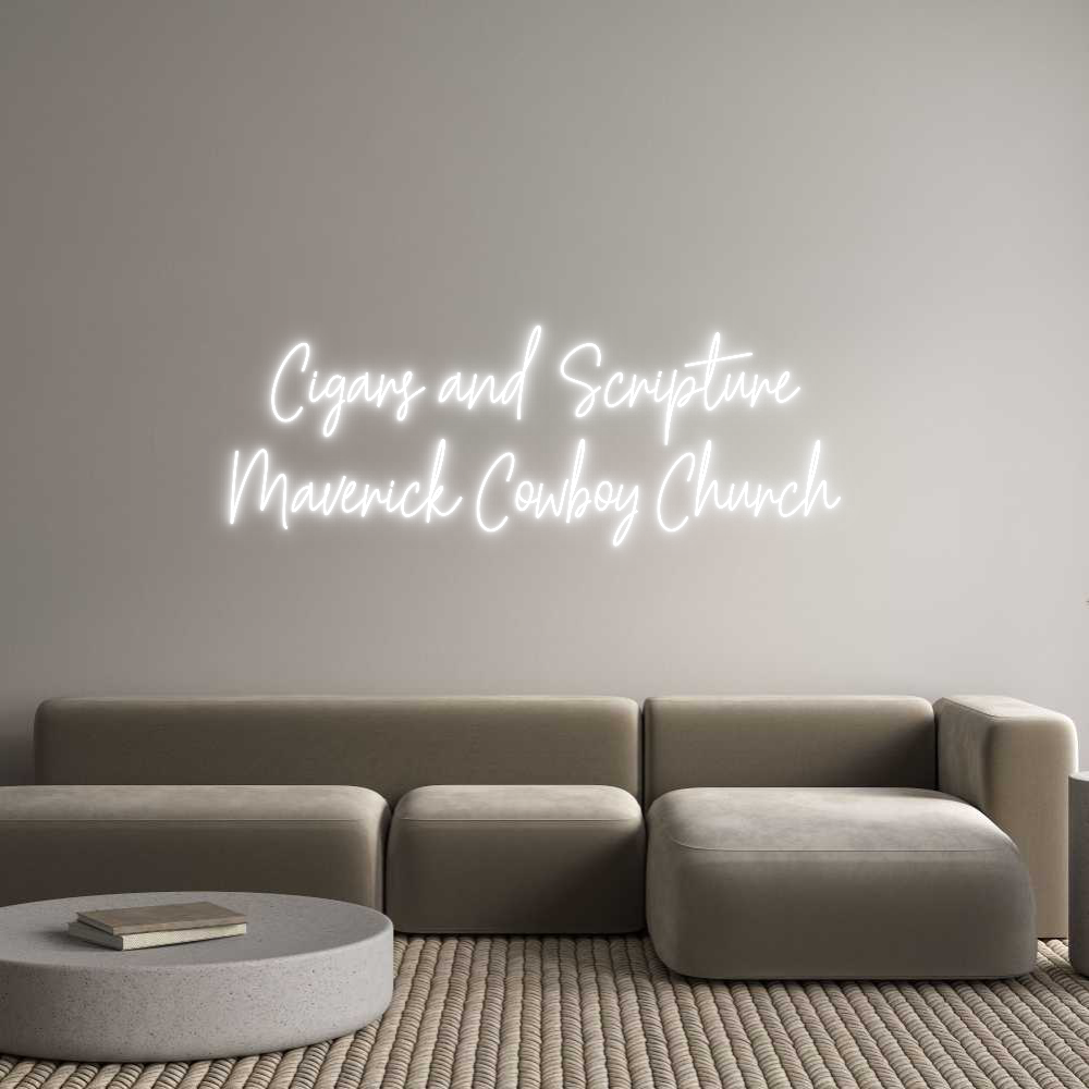 Custom Neon Text - Cigars and Sc...