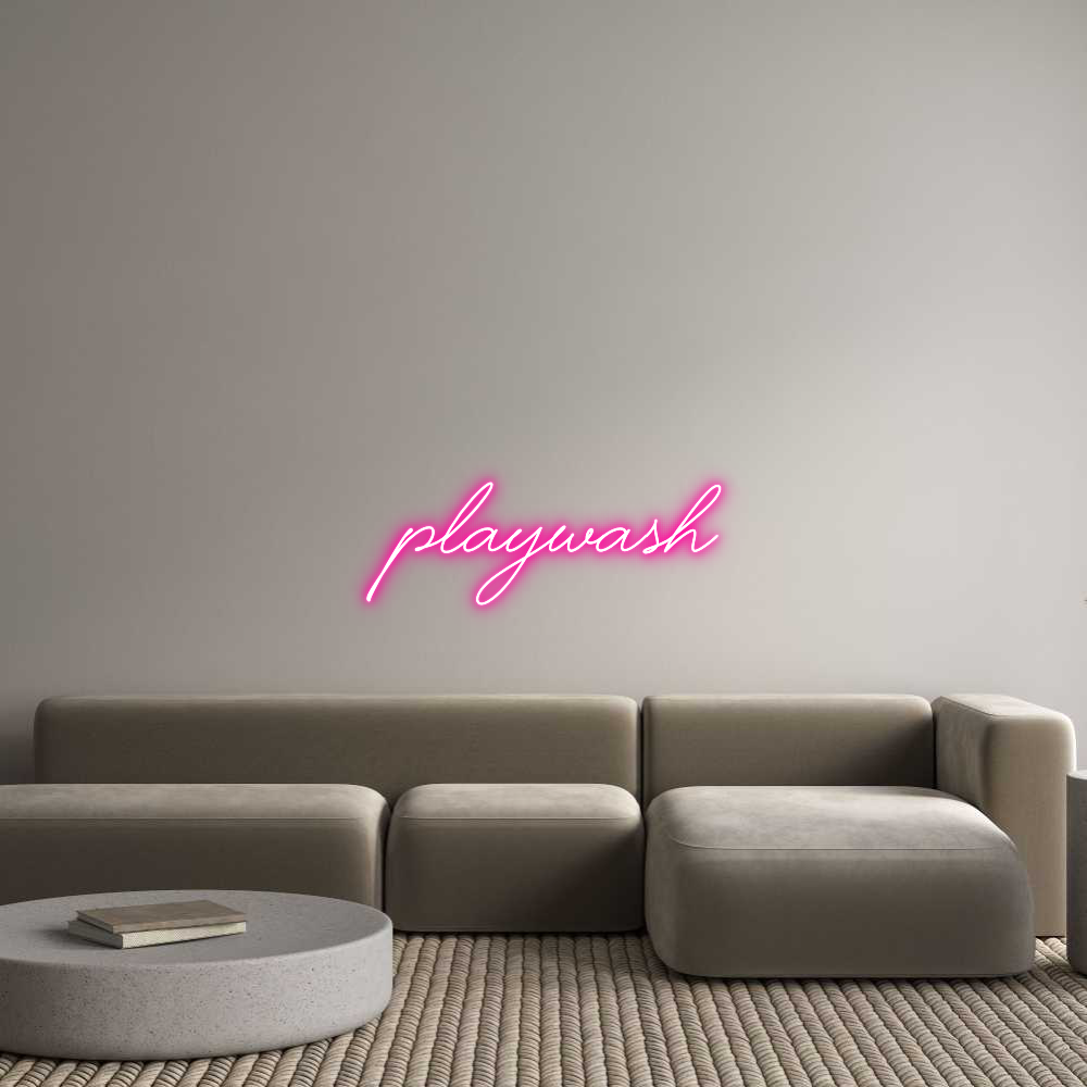 Custom Neon Text - playwash