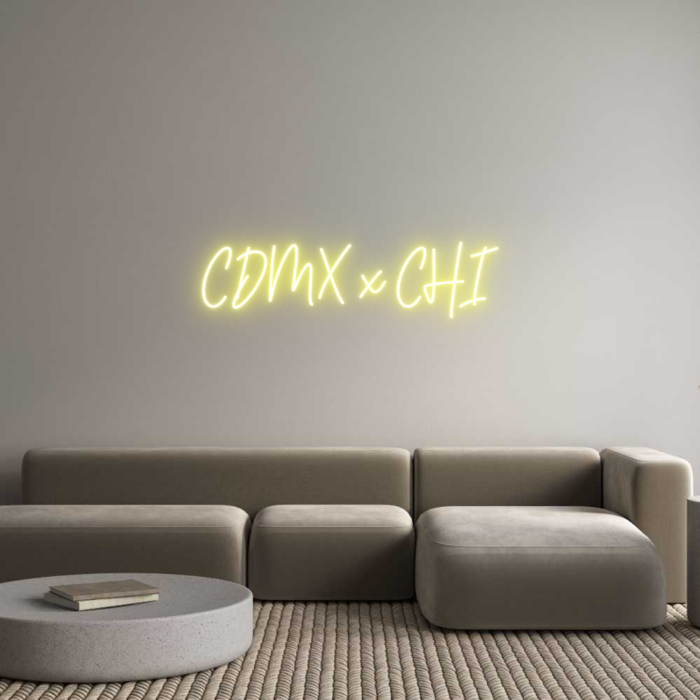Custom Neon Text - CDMX x CHI