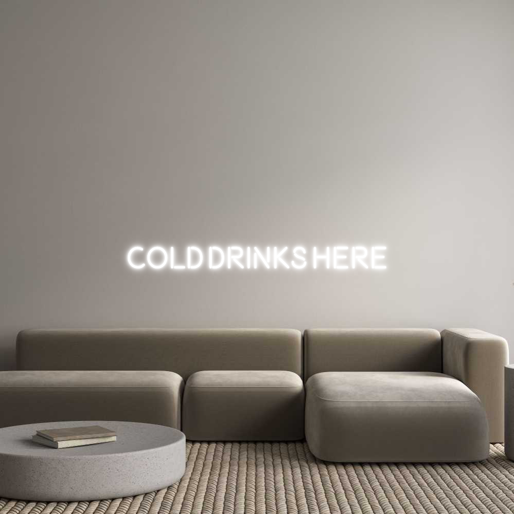 Custom Neon Text - Cold Drinks H...
