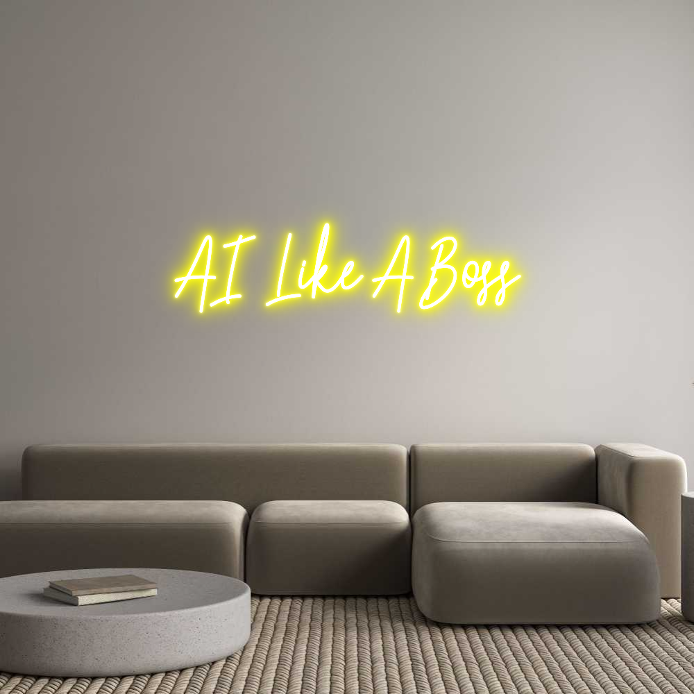 Custom Neon Text - AI Like A Boss