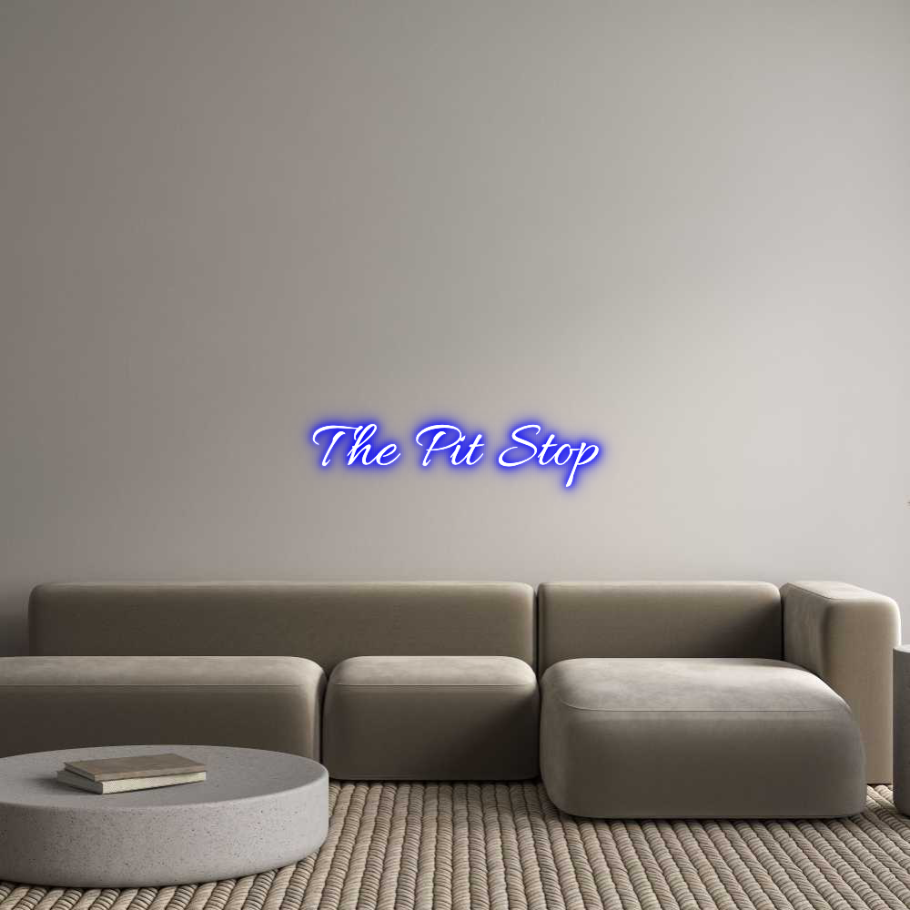 Custom Neon Text - The Pit Stop