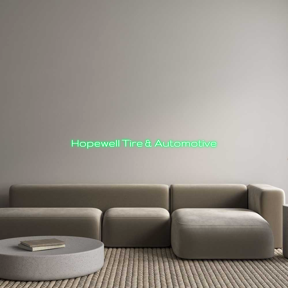 Custom Neon Text - Hopewell Tire...