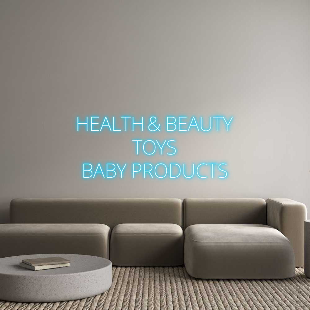 Custom Neon Text - HEALTH & BEAU...