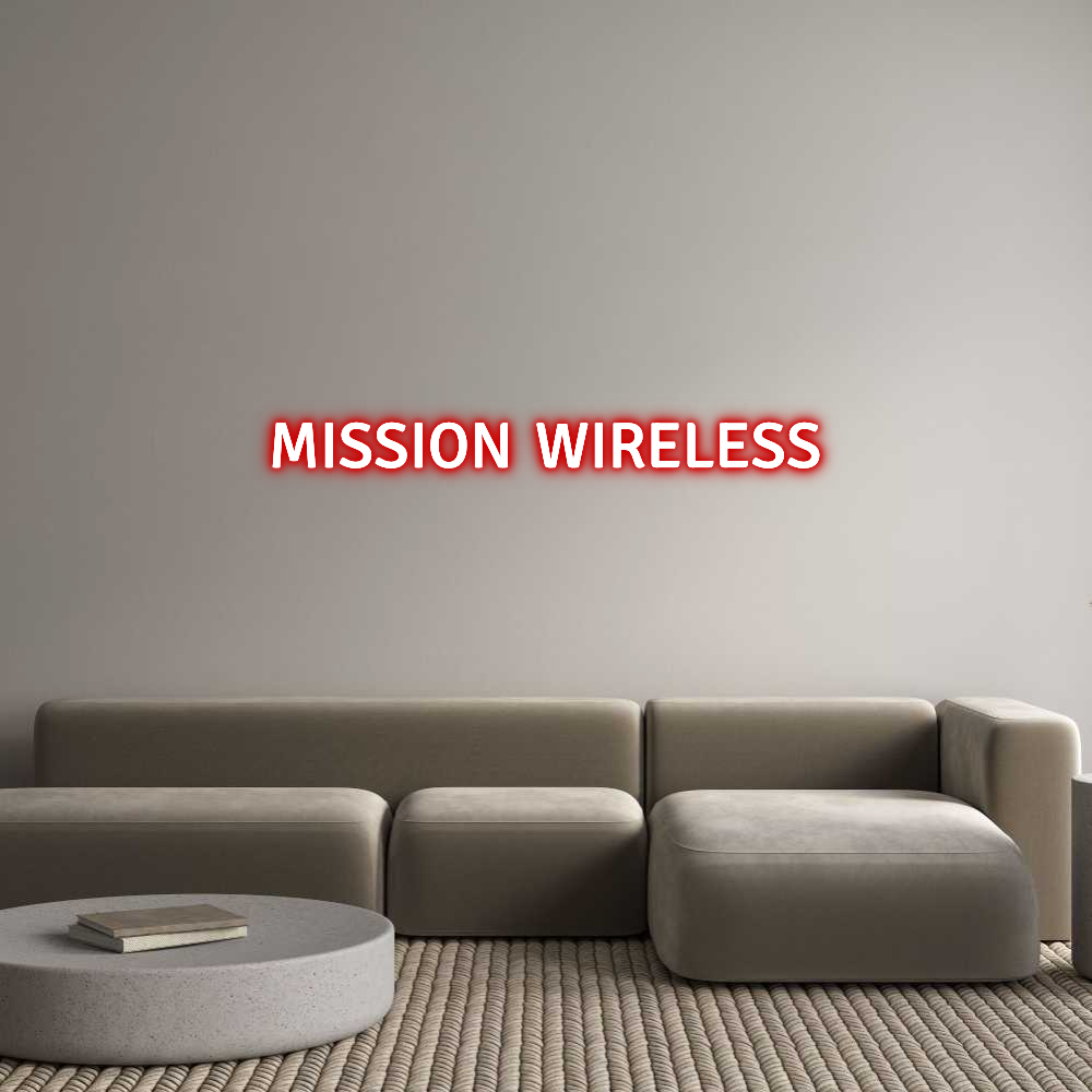 Custom Neon Text - MISSION  WIRE...