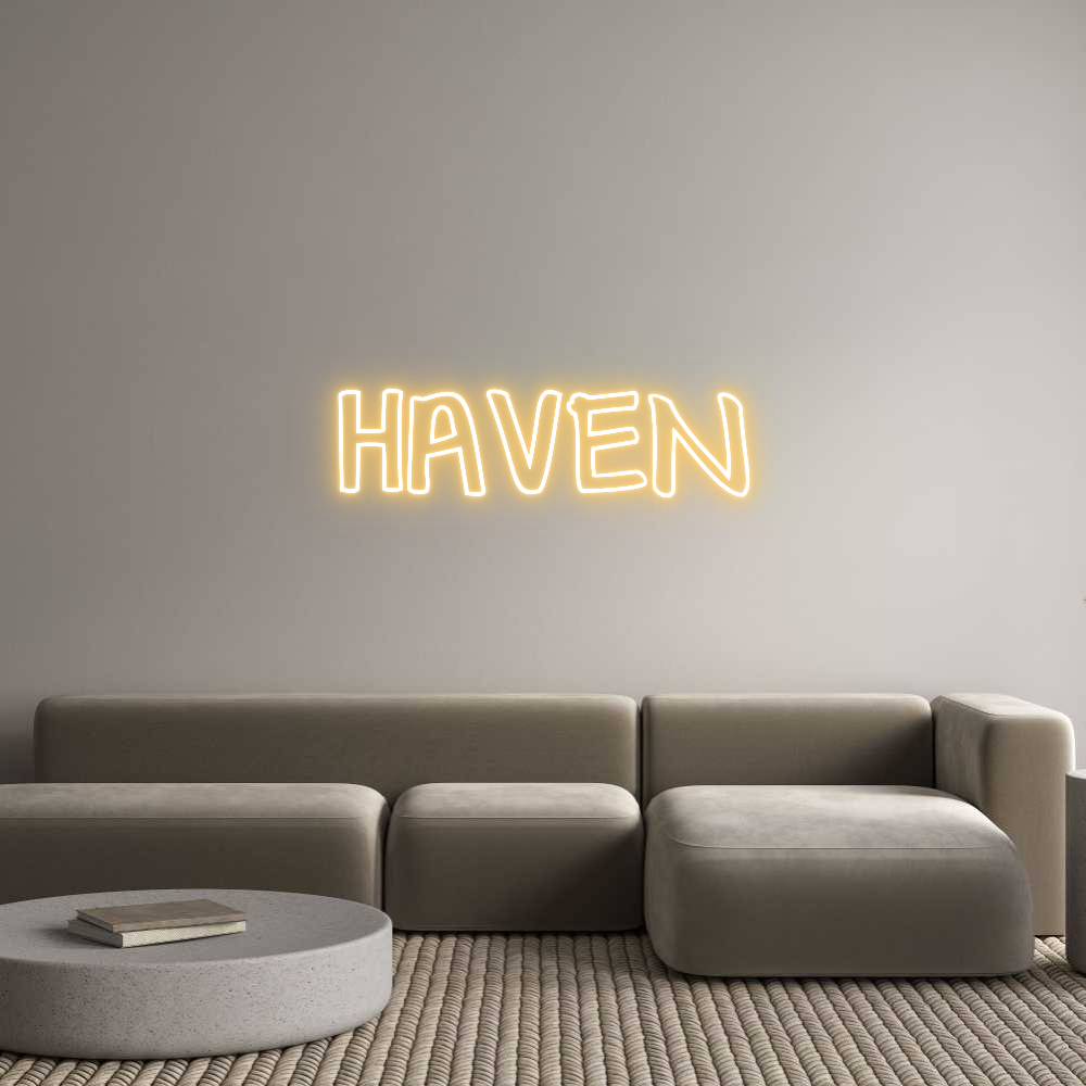 Custom Neon Text - HAVEN