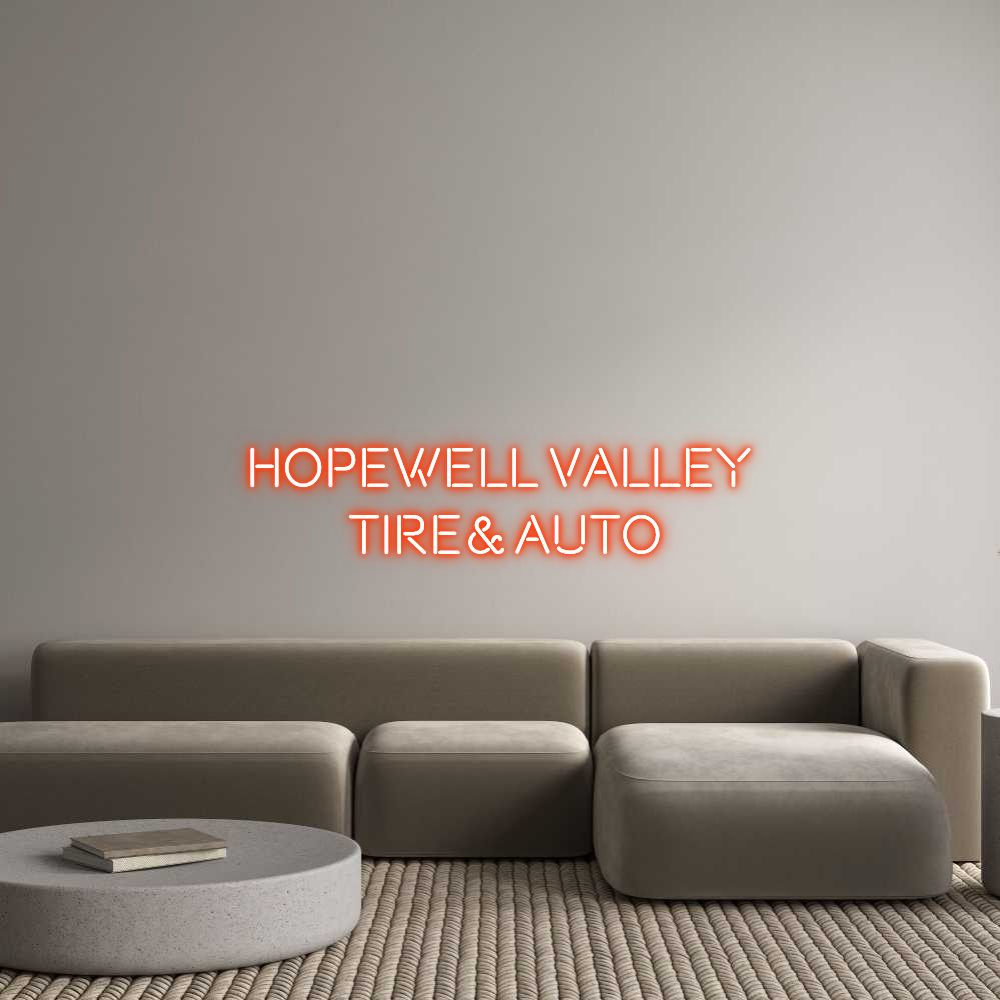 Custom Neon Text - HOPEWELL VALL...