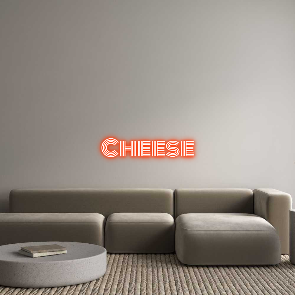 Custom Neon Text - Cheese