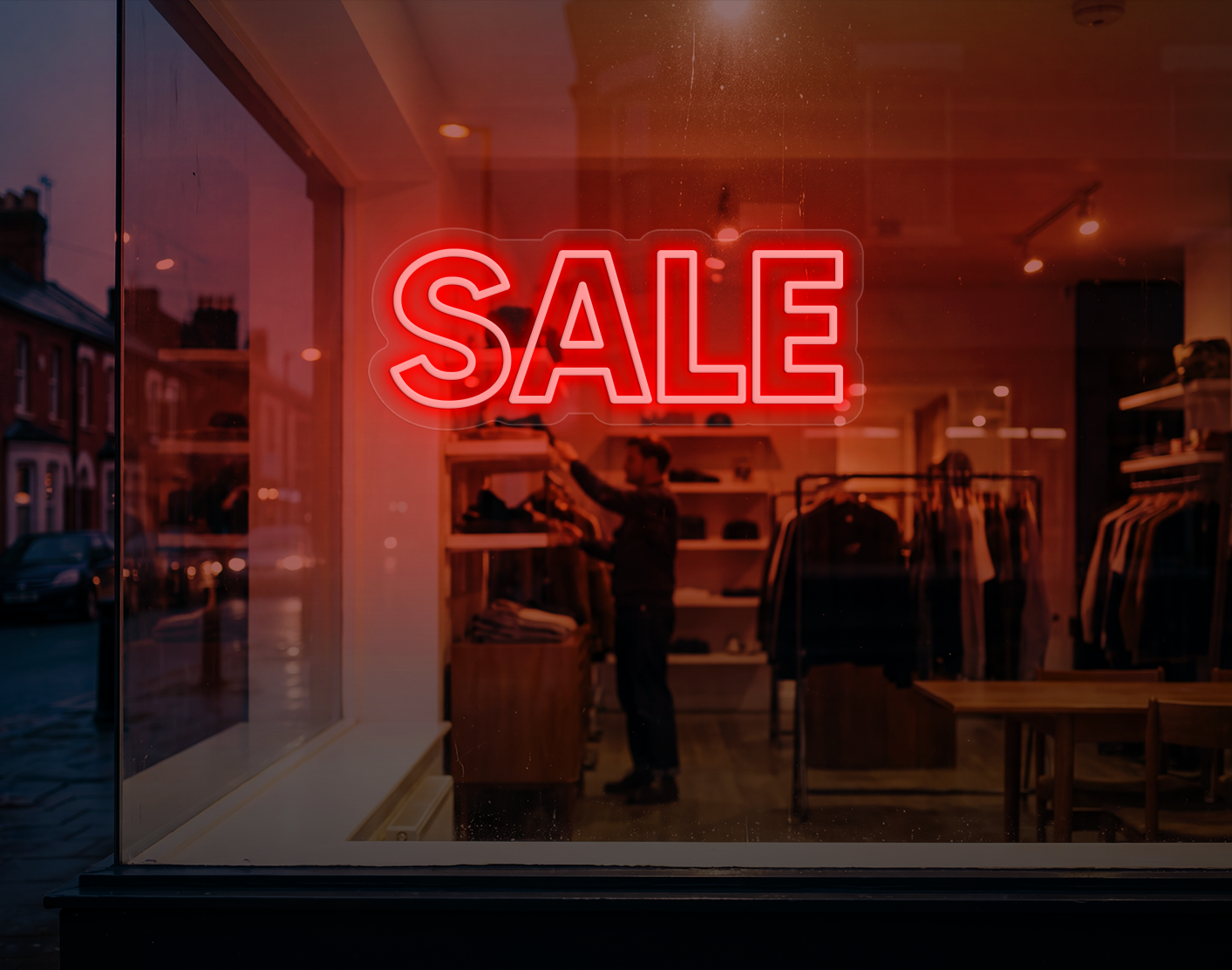 Sale LED Neon Sign - Coral Orange