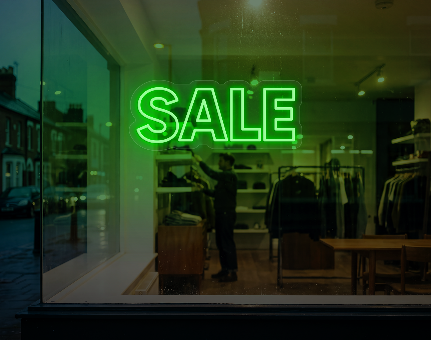 Sale LED Neon Sign - Green