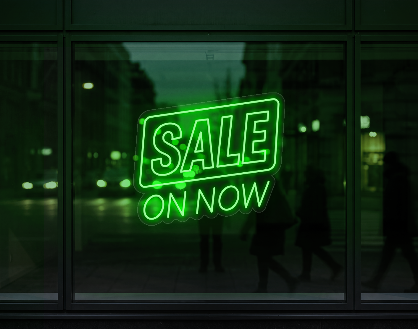 Sale On Now LED Neon Sign - Green