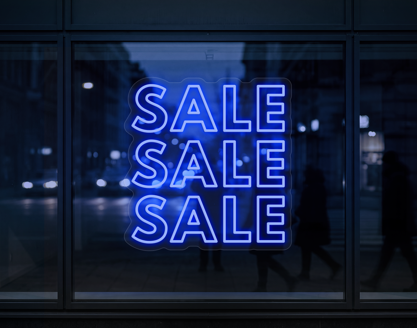 Sale Sale Sale LED Neon Sign - Baby Blue
