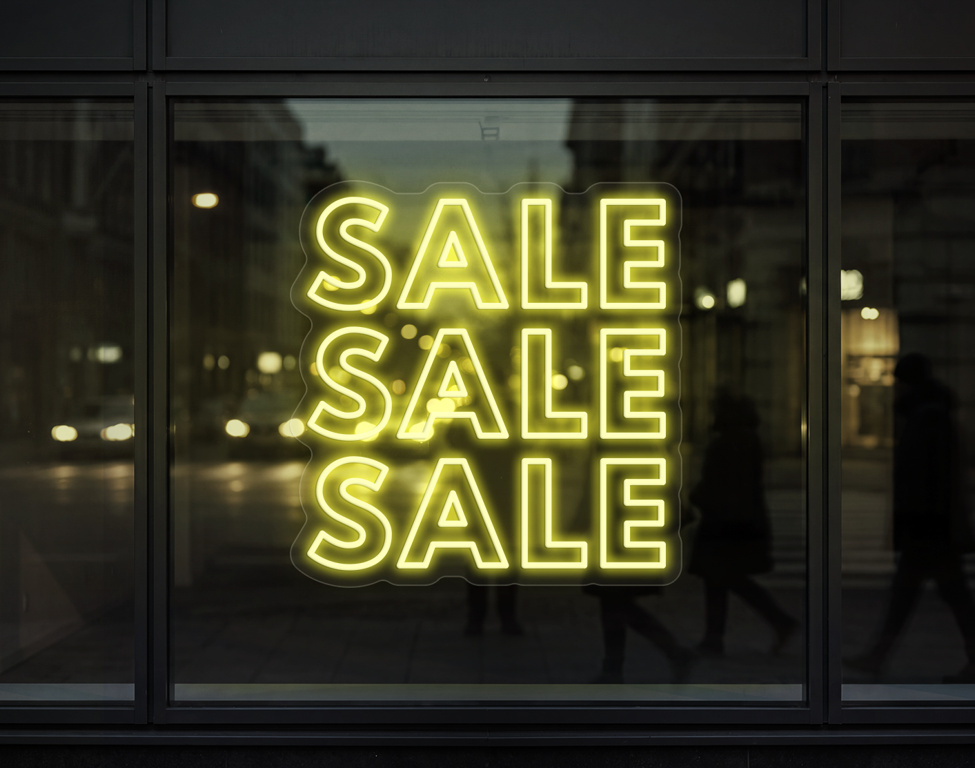Sale Sale Sale LED Neon Sign - Buttercup Yellow