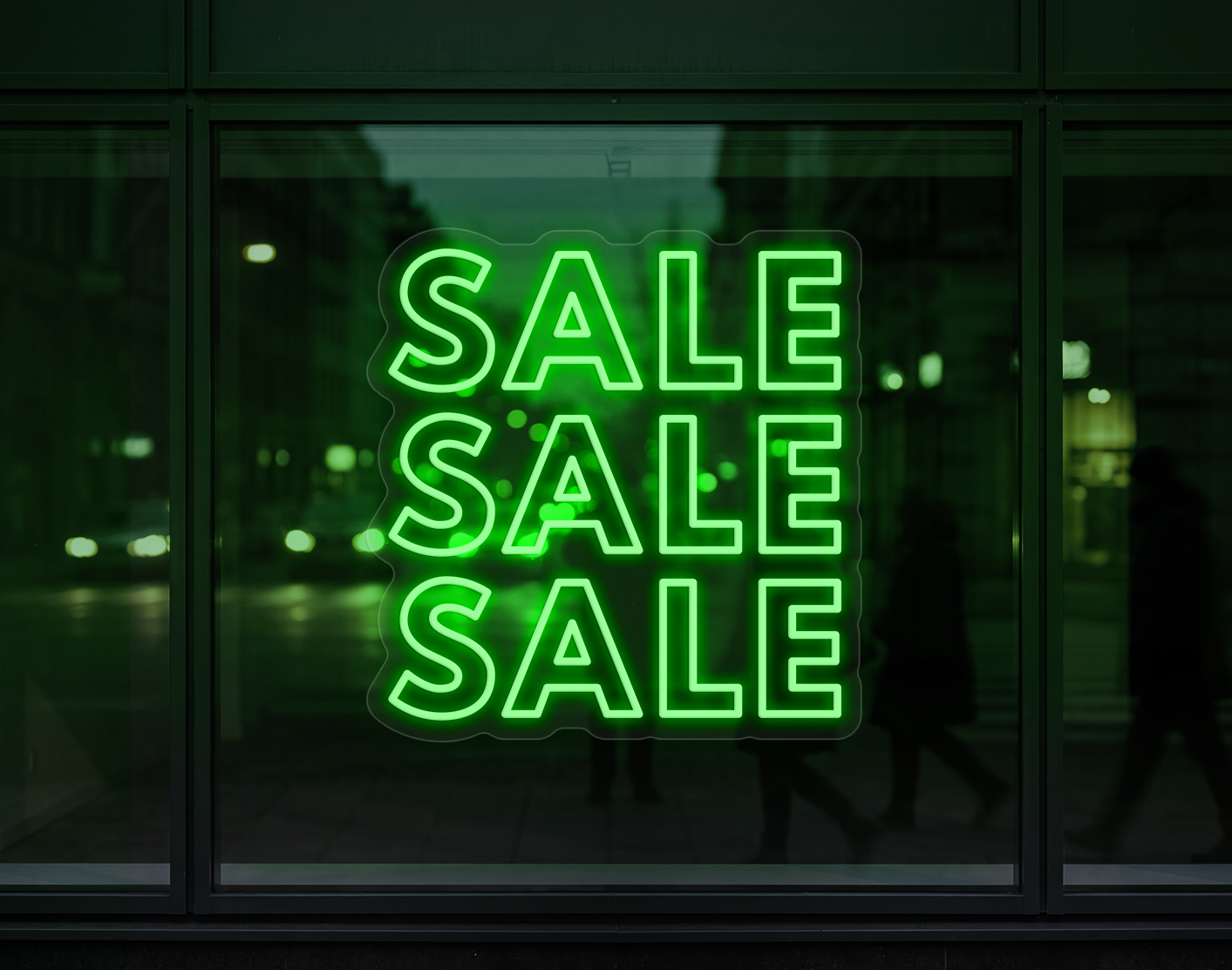 Sale Sale Sale LED Neon Sign - Green