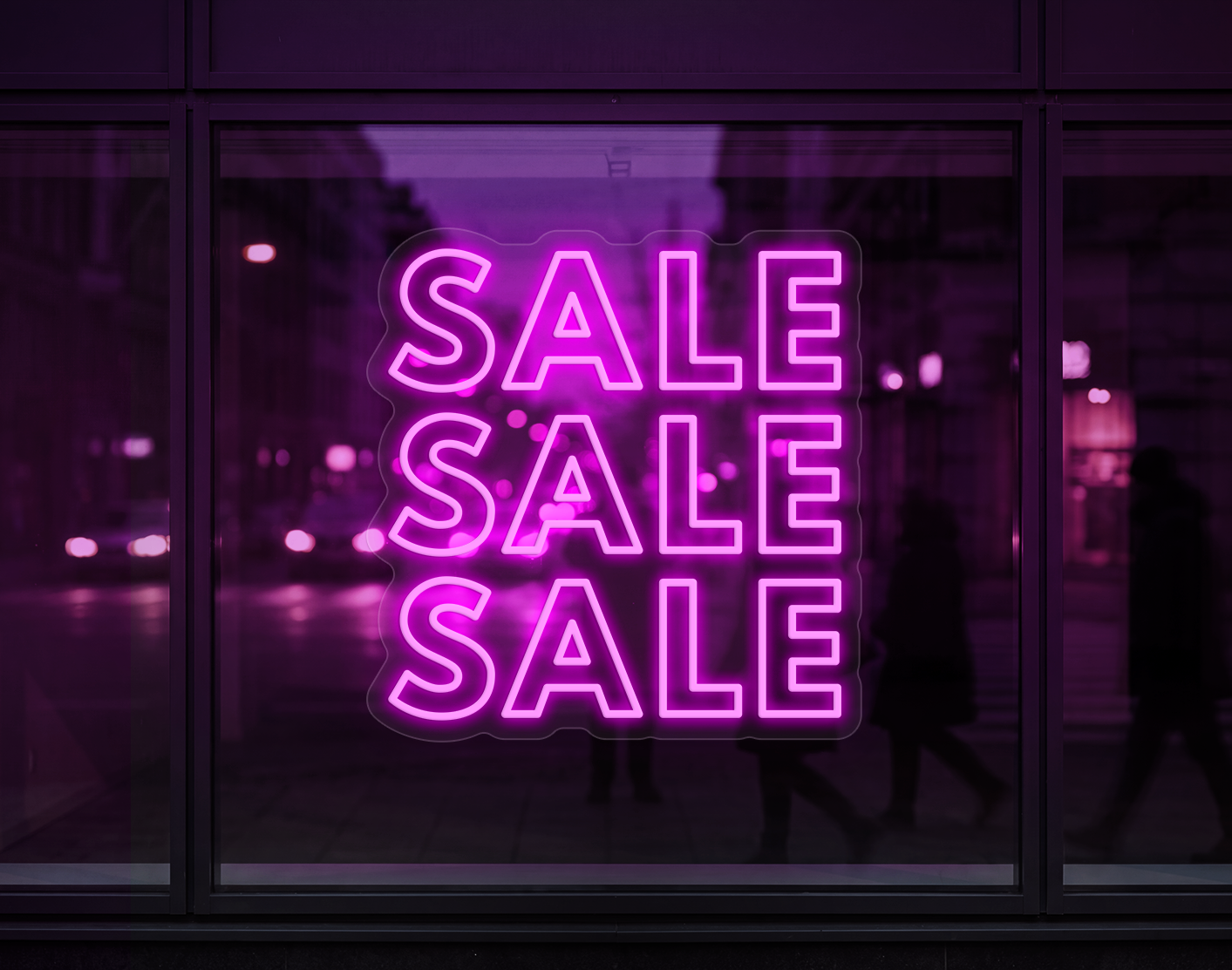 Sale Sale Sale LED Neon Sign - Hot Pink