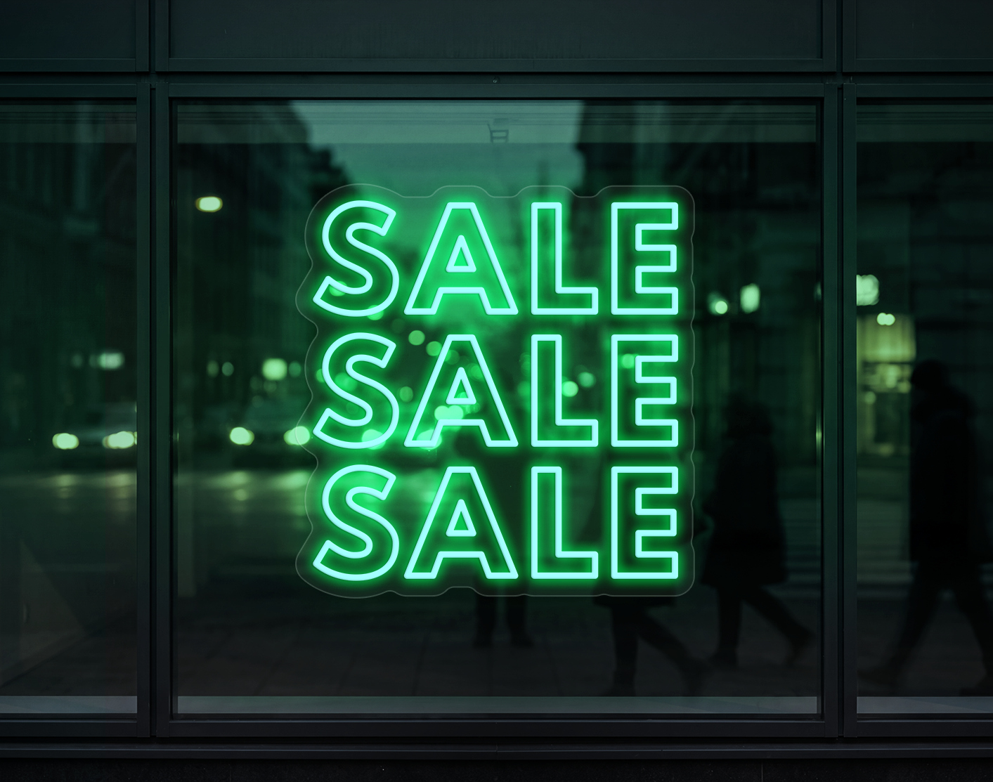 Sale Sale Sale LED Neon Sign - Mint Green