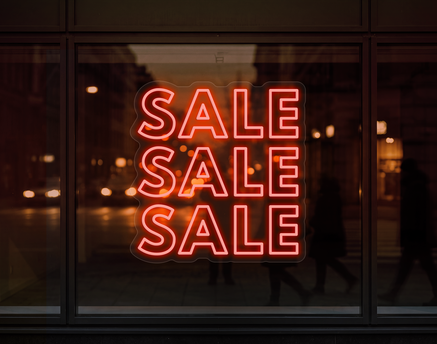Sale Sale Sale LED Neon Sign - Orange