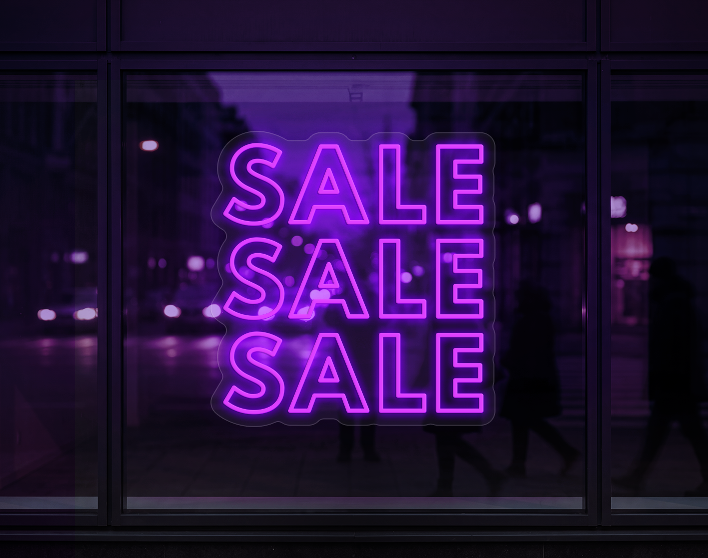 Sale Sale Sale LED Neon Sign - Purple