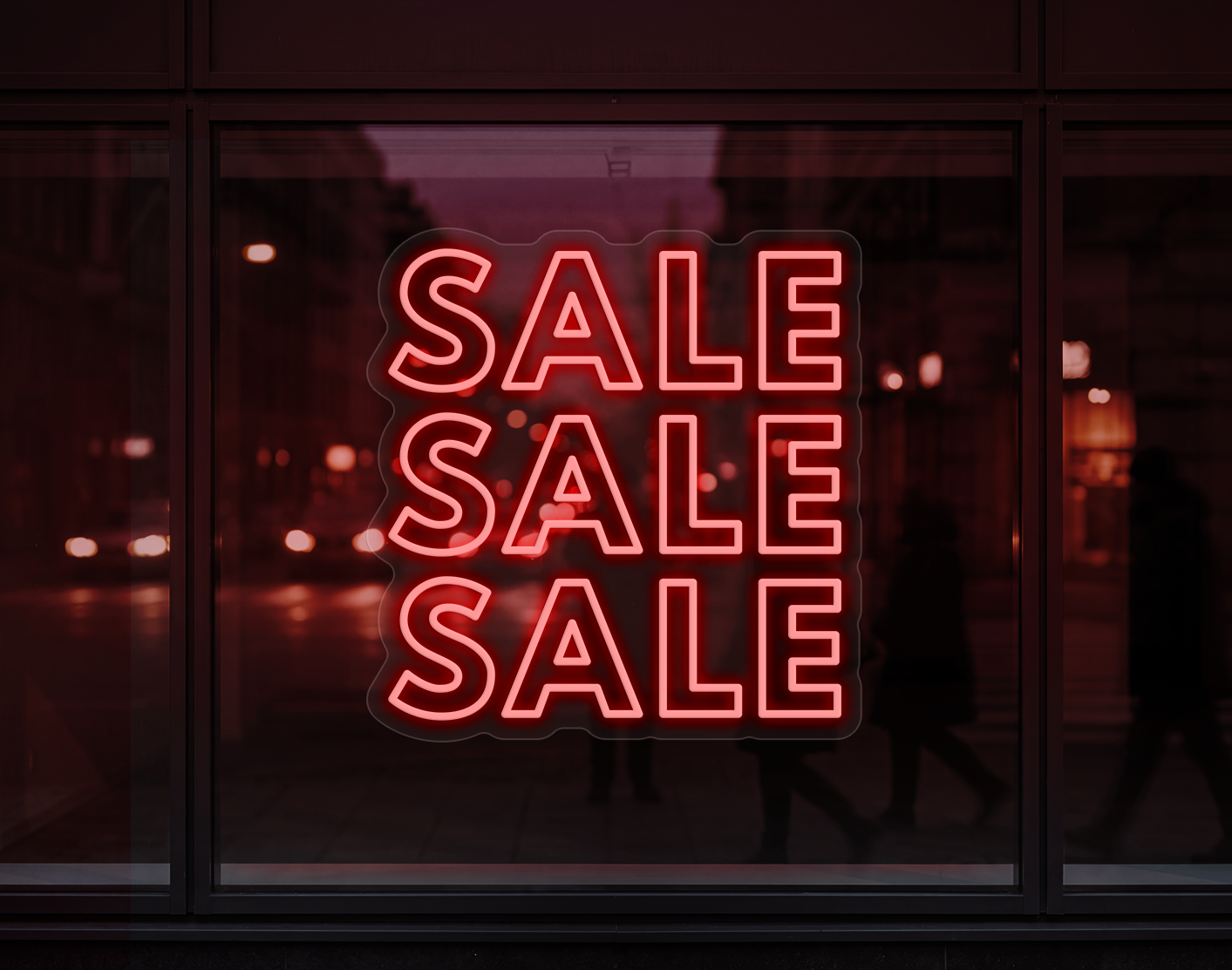 Sale Sale Sale LED Neon Sign - Red