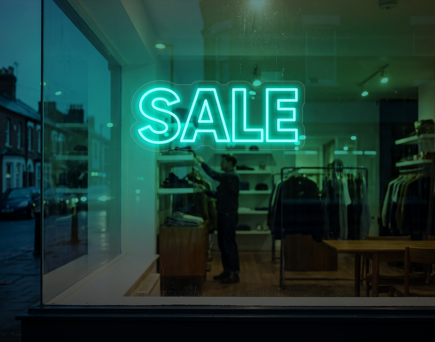 Sale LED Neon Sign - Turquoise