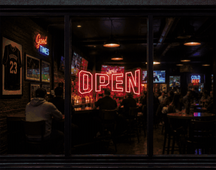 Varsity Type Open LED Neon Sign - Full Colour Spectrum